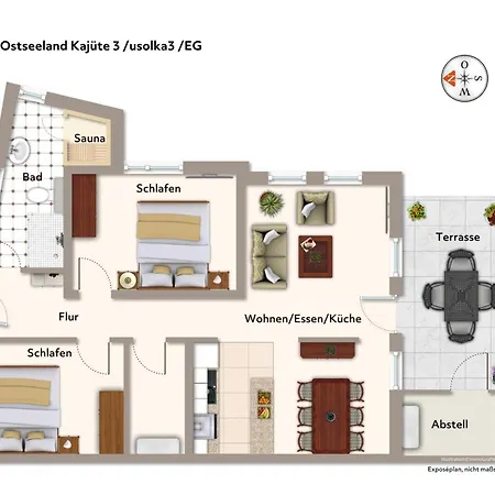 Apartment Ostseeland Kajuete 3 *